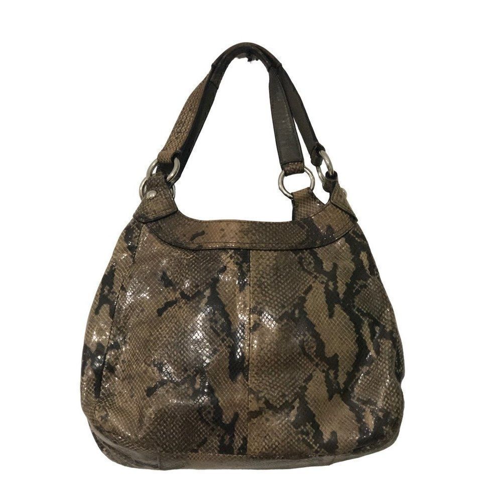 Coach Soho Lynn Python Embossed 3 Compartments Snakeskin Hobo Purse E1120 F17419 - Picture 2 of 7